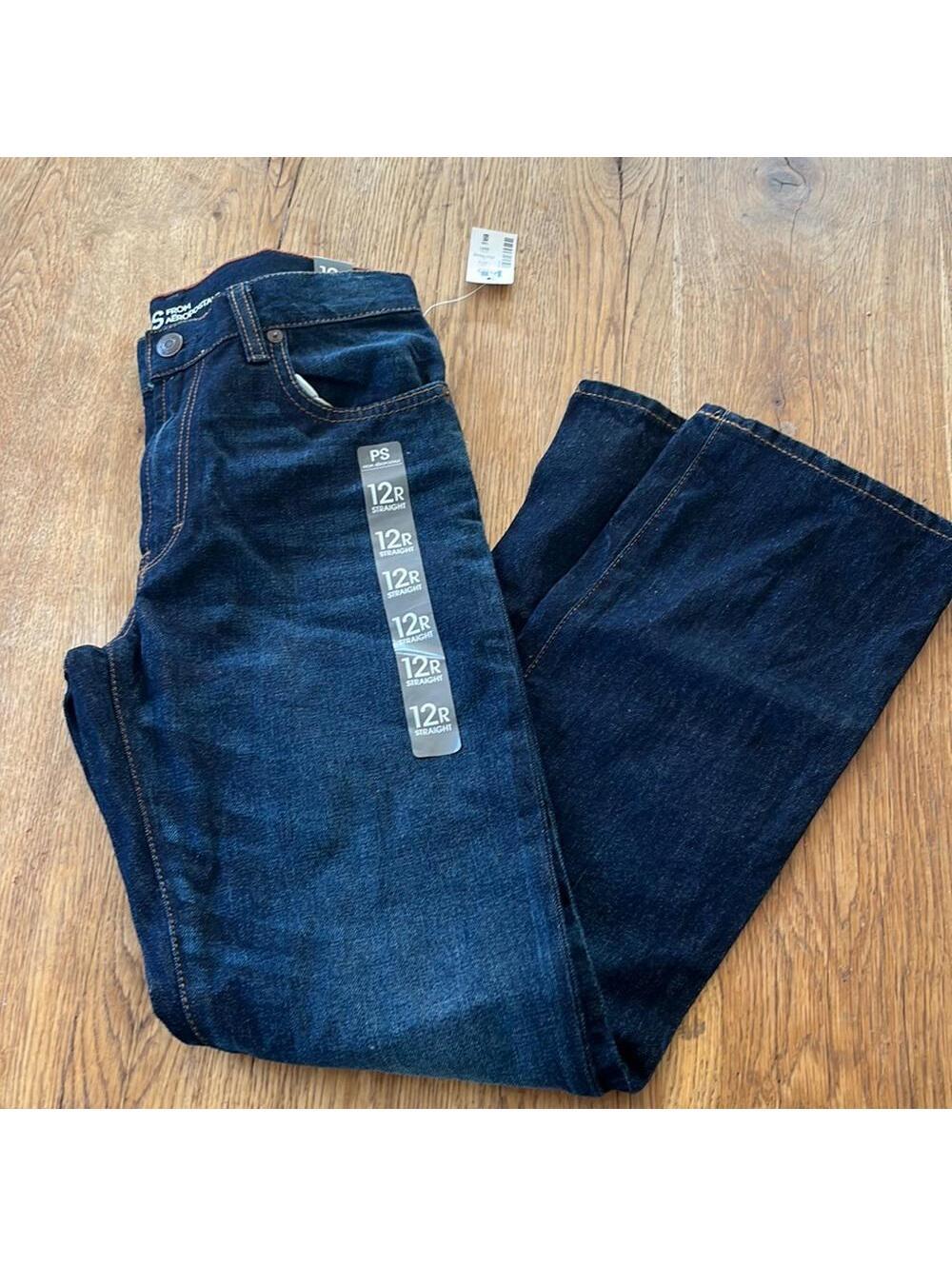 Boys dark wash straight leg 12R Aeropostale NWT